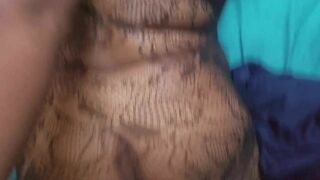 Fishnet back shot quickie