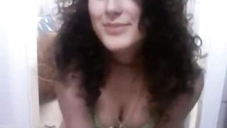 mature busty milf fingering herself in front a webcam