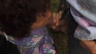 Uncle rides with hitchhiker in the forest