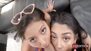 A horny man fucks his stepsisters and comes in his face - zipornox.com