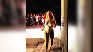 Lindsey Vonn runway modeling