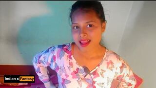 Hindi dirty talking couple watching porn videos and hard anal sex to her girlfriend