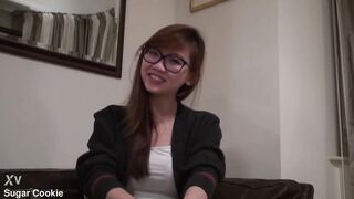 Asian gf masturbates after facial