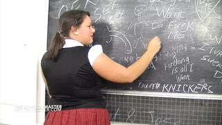 Curvy student with big ass and tits fucked by Form Master