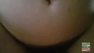 ejaculating, the Mexican strawberry has several squirts and she takes out all my semen and it is dripping