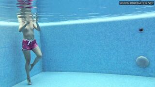 Lady Dee cute shy Czech teen swimming