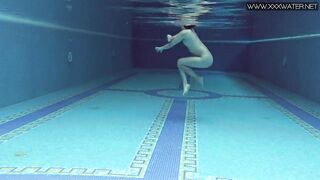 Lady Dee cute shy Czech teen swimming