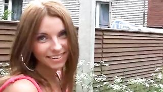 Tattooed girl fucked in a park