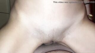 Skinny amateur brunette girlfriend takes it deep