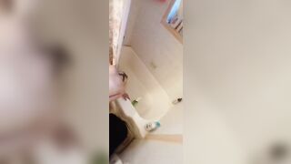 Pounding her in a filthy bathroom
