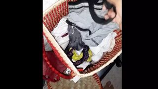 I ENTER MY MOTHER-IN-LAW'S ROOM TO CUM IN HER THONGS