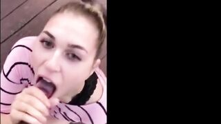 21yr old Jodie sucking a big black cock