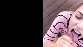 21yr old Jodie sucking a big black cock