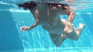 Jessica Lincoln small tatted Russian teen in the pool