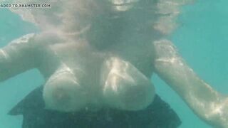 Big tits in the water