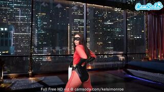 Camsoda - Big Ass Kelsi Monroe Cosplay As Elastigirl During Masturbation Session On Sybian