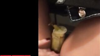 PUBLIC MASTURBATION ON PLANE WITH A BANANA