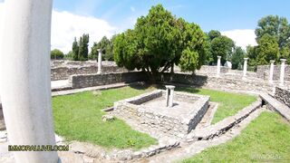 BUSTY BLONDE STEP MOM GOES to the ROMAN RUINS with HER SON LEARNS SOMETHING NEW!