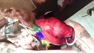Pretty face throats huge dick New Years eve