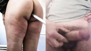 Antonella like fucking big broomstick in ass