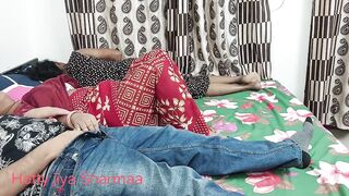 Indian Step Mom And Step Son Enjoying Sex When Sister Is Sleeping On The Same Bed