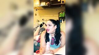 Smoking Schoolgirl Blowjob