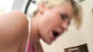Petite teen has rough and crazy sex