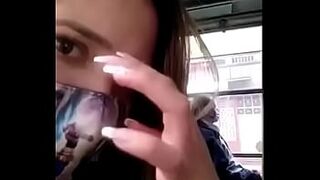 Hot Colombian on bus