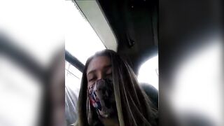 Hot Colombian on bus