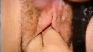 Heather Lee with red nails fucking a guy on the couch