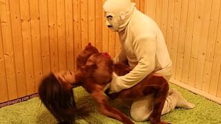 Sex Doll Catalina Valentina and Sex Doll Marsalina Valentina take turns getting fucked by Valentino