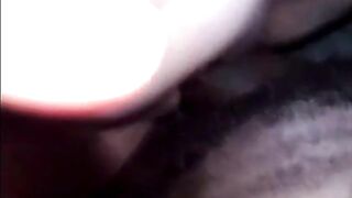 Long black dick in bald white pussy