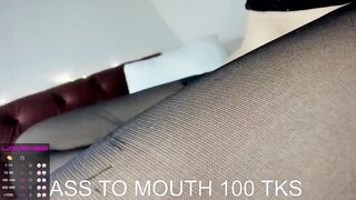 Latina Scarlett gets big cock and dildo dipped in butthole