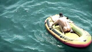Hot sexy blonde fucked on the sea!