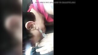 Short haired MILF sucks dick while on the phone with husband