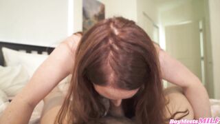 Fucking A Beautiful Busty RedHead MILF After She Caught Me Jerking Off - Maggie Green Johnny Love