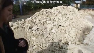 Chick with cool boobs does some anal fuck
