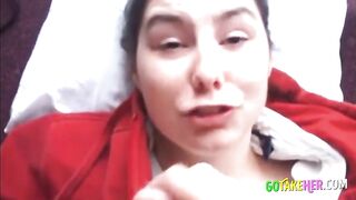 Shy girl gets facial