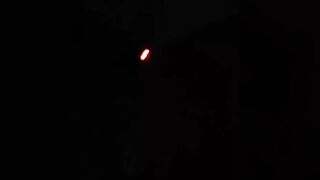 Vibrator play in darkness