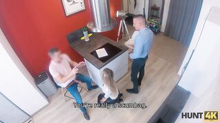 HUNT4K. Man rents an apartment and fucks a blonde immediatel