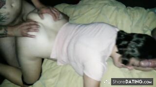 friend fucks girl creampie her pussy hubby sloppy seconds