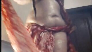 step-mom showing her big tits and belly to beloved stepson