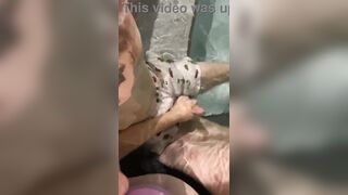 Sexy Granny Momma Vee Strokes Her Step Cousins Cock in the Hot Tub!