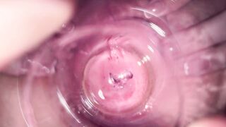 Inside Mia's vagina, internal camera in teen pussy
