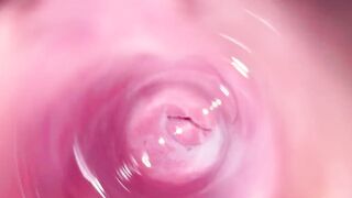 Inside Mia's vagina, internal camera in teen pussy