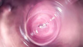 Inside Mia's vagina, internal camera in teen pussy