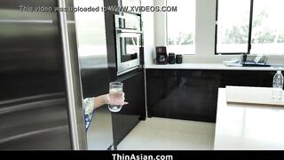 Hot Asian Teen Horny for Big White Dick