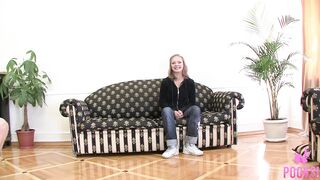 Cute All Natural Coed Bridget Sits And Bounces On That Raging Hard Dick!