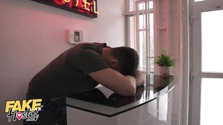 Fake Hostel Cheating BF Caught By GF Getting Blowjob from Roommate