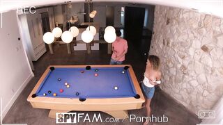SPYFAM Curly Haired Step Sister Loses Pool Game